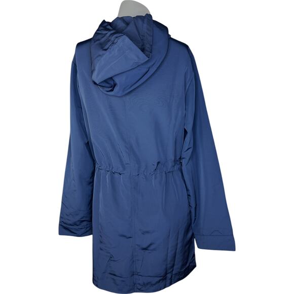 Susan Graver Regular Water Resistant Anorak Jacket with Hood Navy XX-Small NWOT - Picture 3 of 12